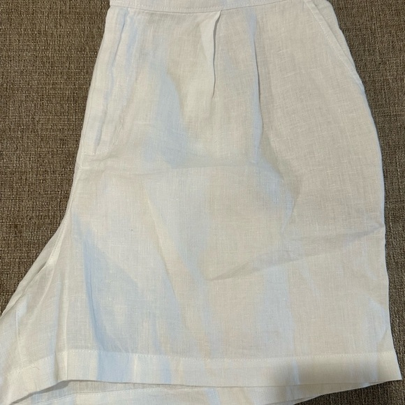 CALYPSO St. Barth White Linen Blend Shorts XL Palm Leaf Embroidery - Picture 5 of 5